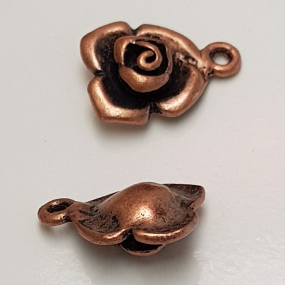 Blume Metall Charm Nr. 045 Kupfer