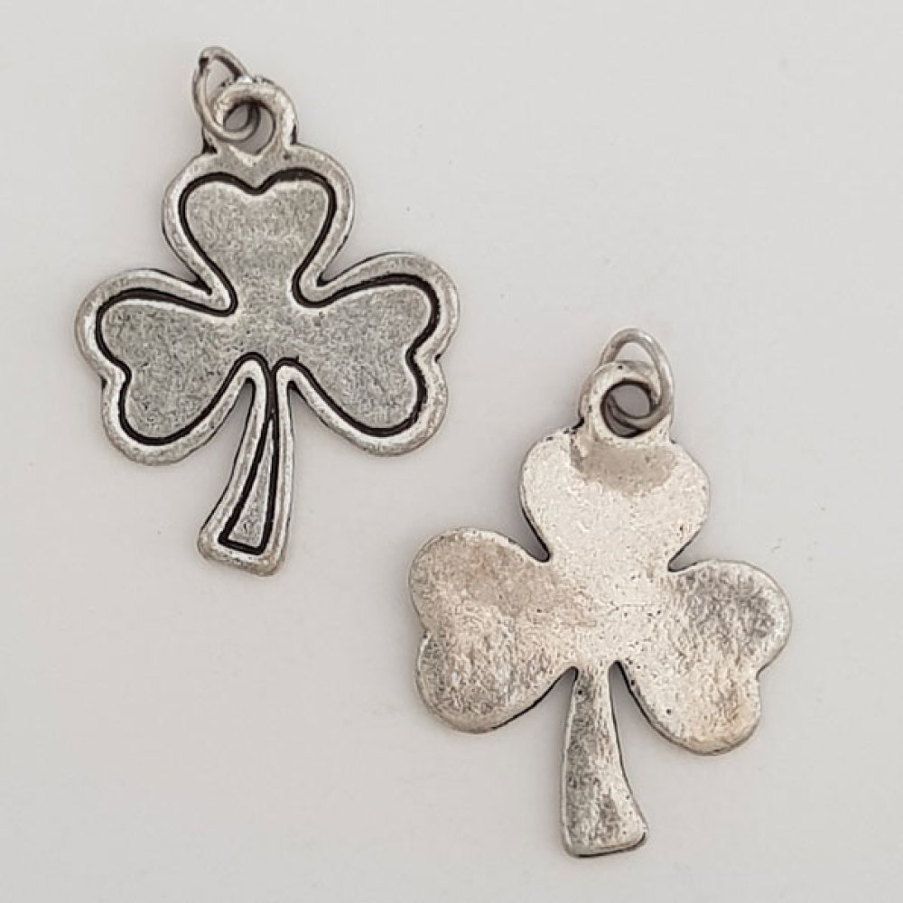 Blume Metall Charm Nr. 049 Silber