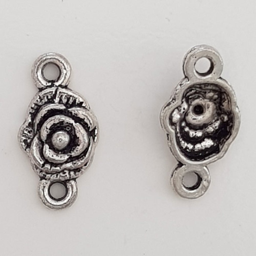 Blume Metall Charm Nr. 069 Silber