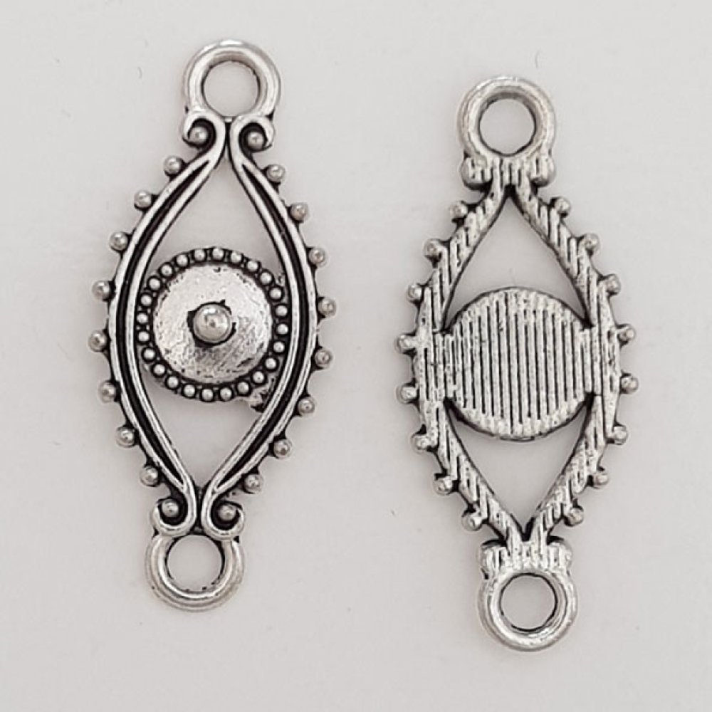 Blume Metall Charm Nr. 075 Silber