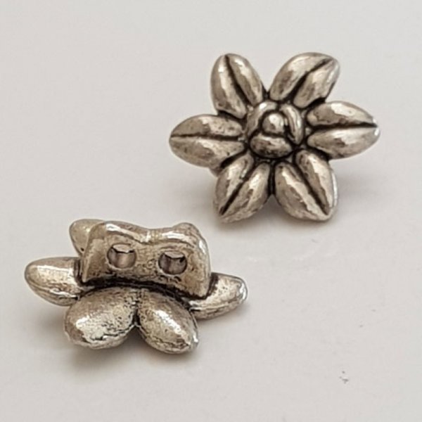 Blume Metall Charm Nr. 083 Silber