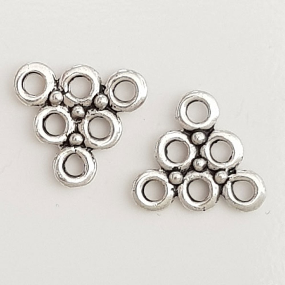 Blume Metall Charm Nr. 088 Silber