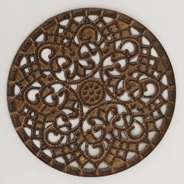 Metall Blumen Charm Nr. 100 Stanzung Bronze