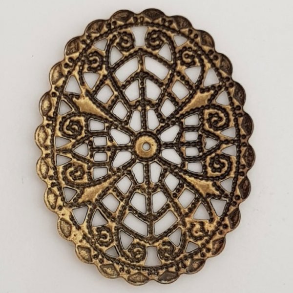 Fleur M&eacute;tal Charm N&deg;103 Estampe Bronze