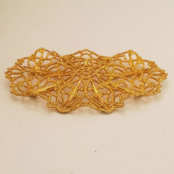 Breloque Fleur M&eacute;tal N&deg;104 Estampe Dor&eacute;