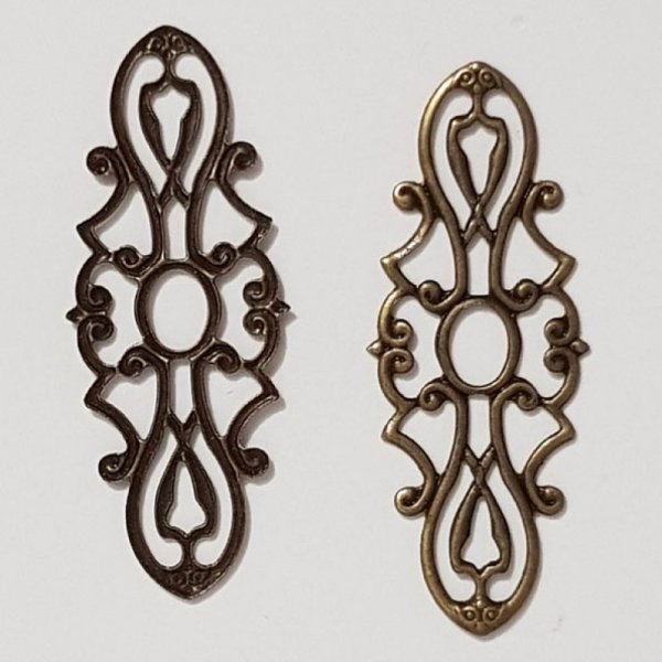 Fleur M&eacute;tal Charm N&deg;105 Estampe Bronze