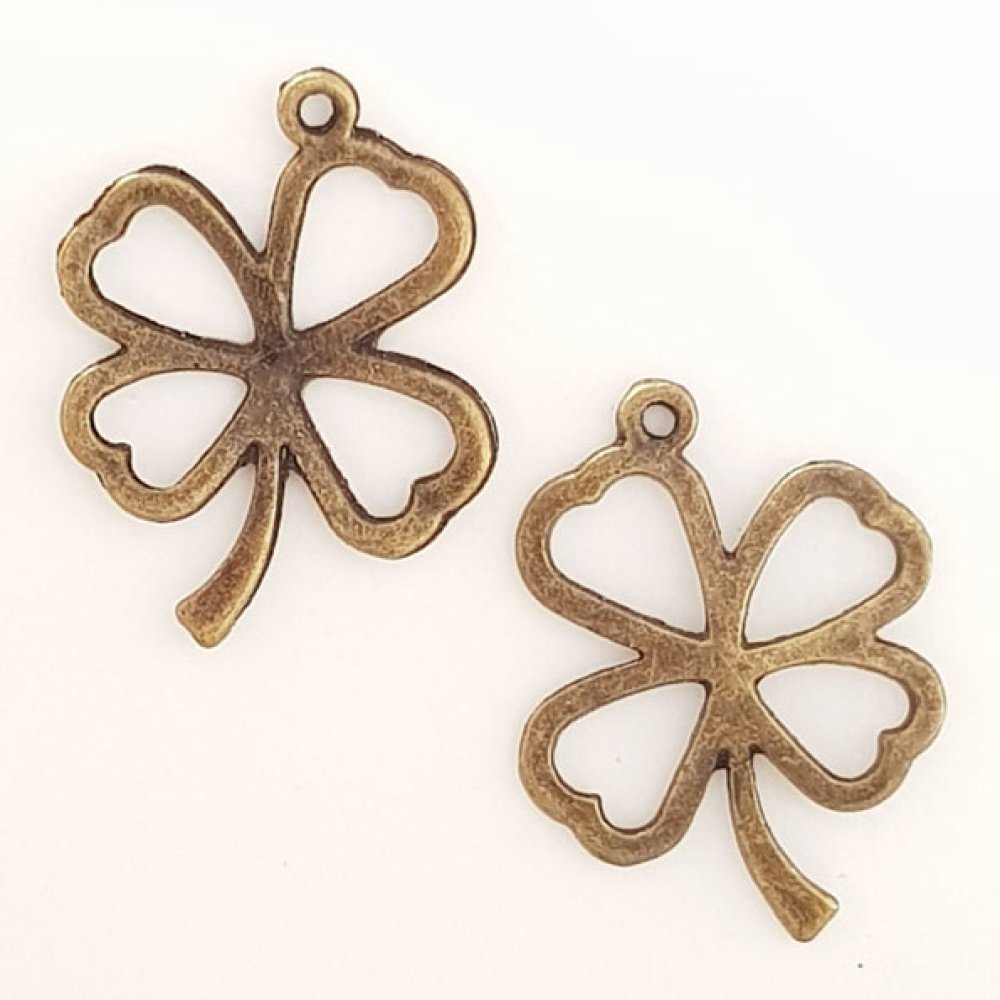 Fleur Métal Charm Nr. 117 Bronze