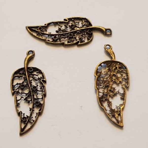 Breloque Fleur M&eacute;tal N&deg;145 Bronze 03