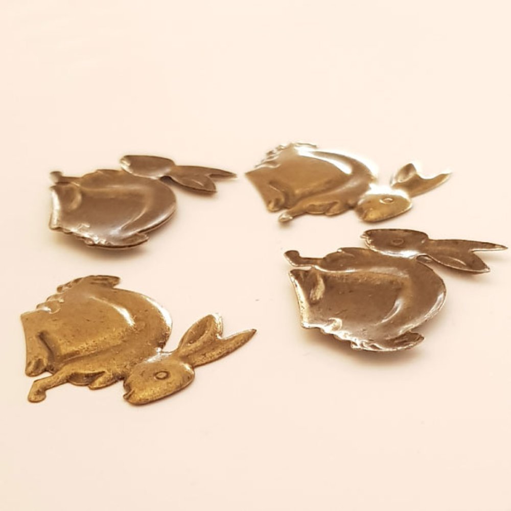 Kaninchen Charm Nr. 02 x 10 Bronze