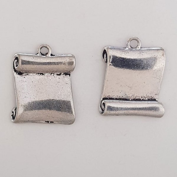 Charm Buch Pergament Grimoire N&deg;02 Silber.