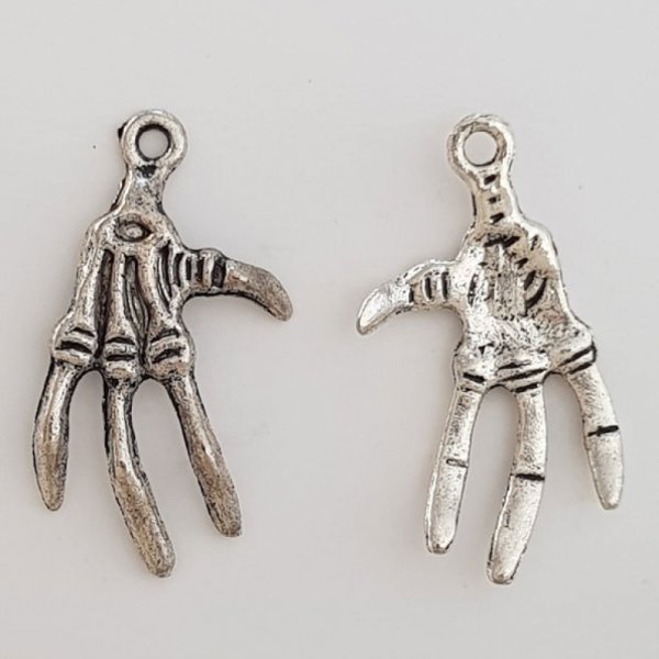 Hand Charm "Skelett "N&deg;06 Silber