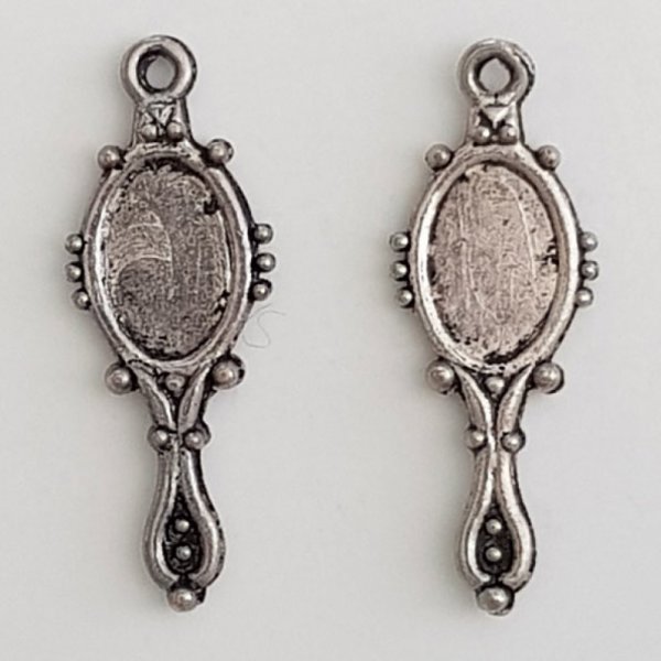 Breloque Miroir &agrave; main Argent