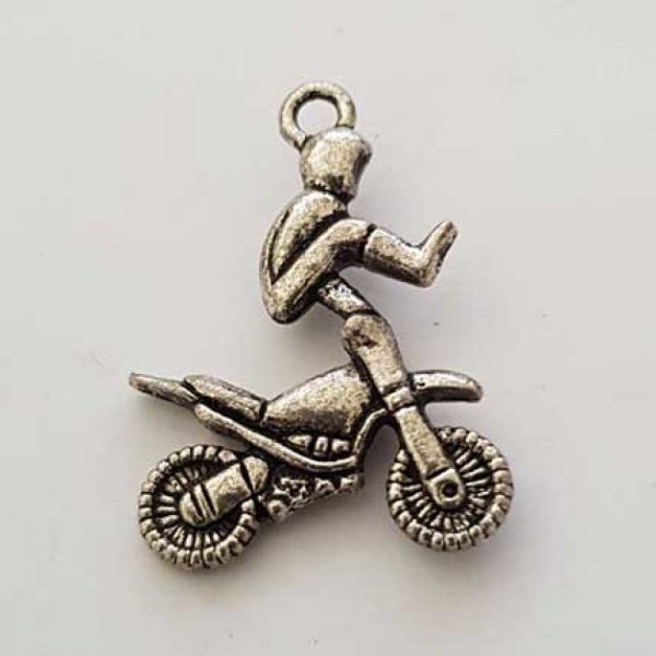 Breloque Moto N&deg;04 Argent