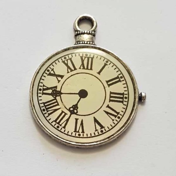 Breloque M&eacute;canisme Horloge N&deg;18 Argent