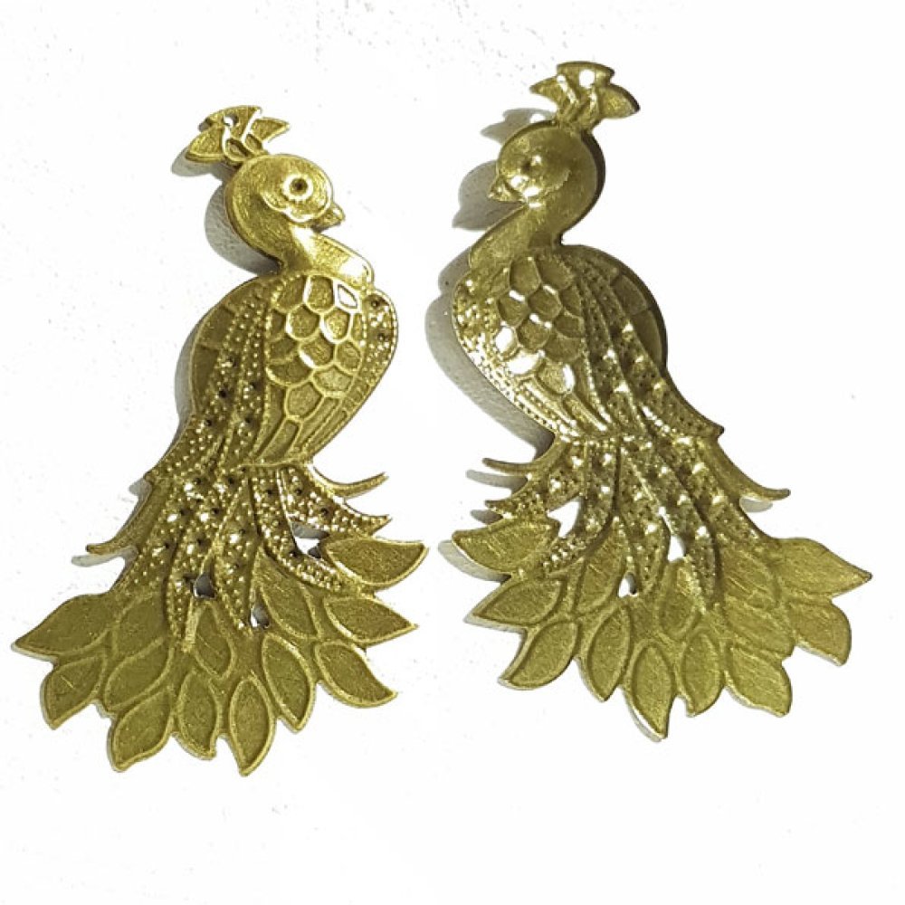 Pfau Metall Charm Bronze-04 Pfau Anhänger 