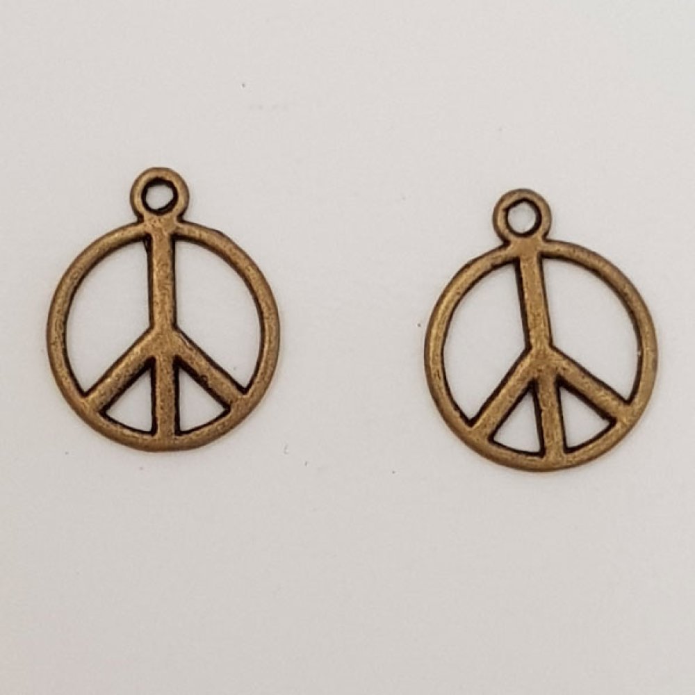 Peace &amp; Love Charm Nr. 07 Bronze