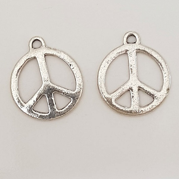Peace &amp; Love Charm Nr. 09 Silber