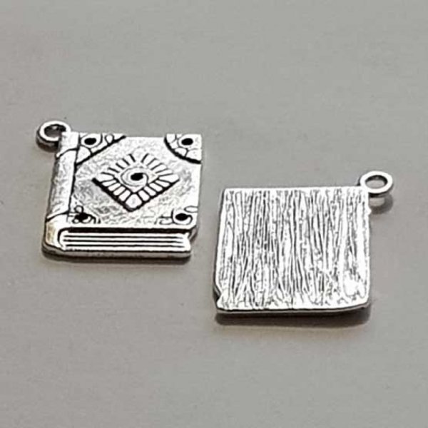 Charm Anh&auml;nger Buch Rautenmuster in der Mitte Nr. 03