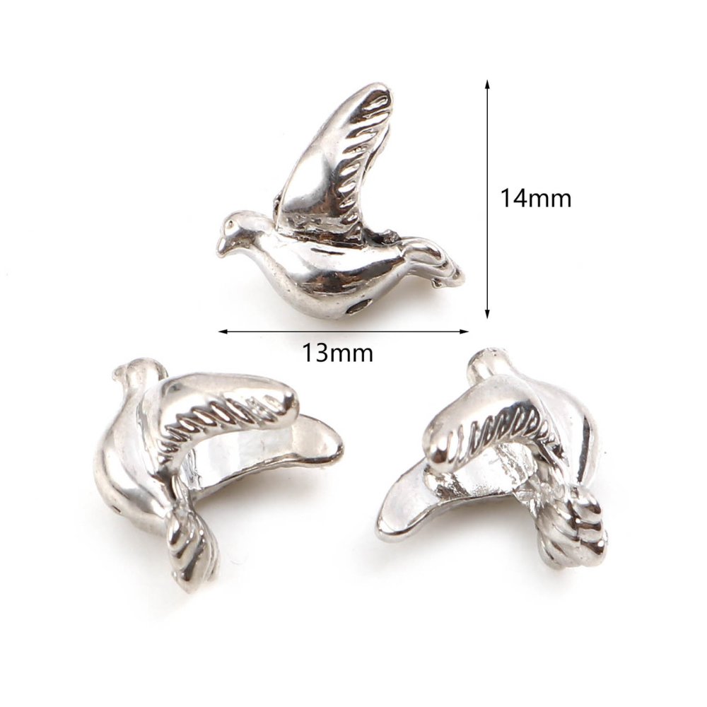 Perle Vogel Charm Nr. 03 Silber