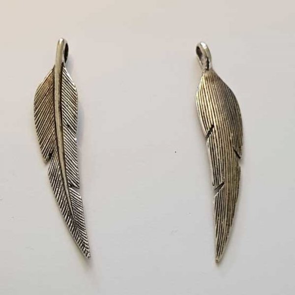 Breloque Plume N&deg;13 Argent