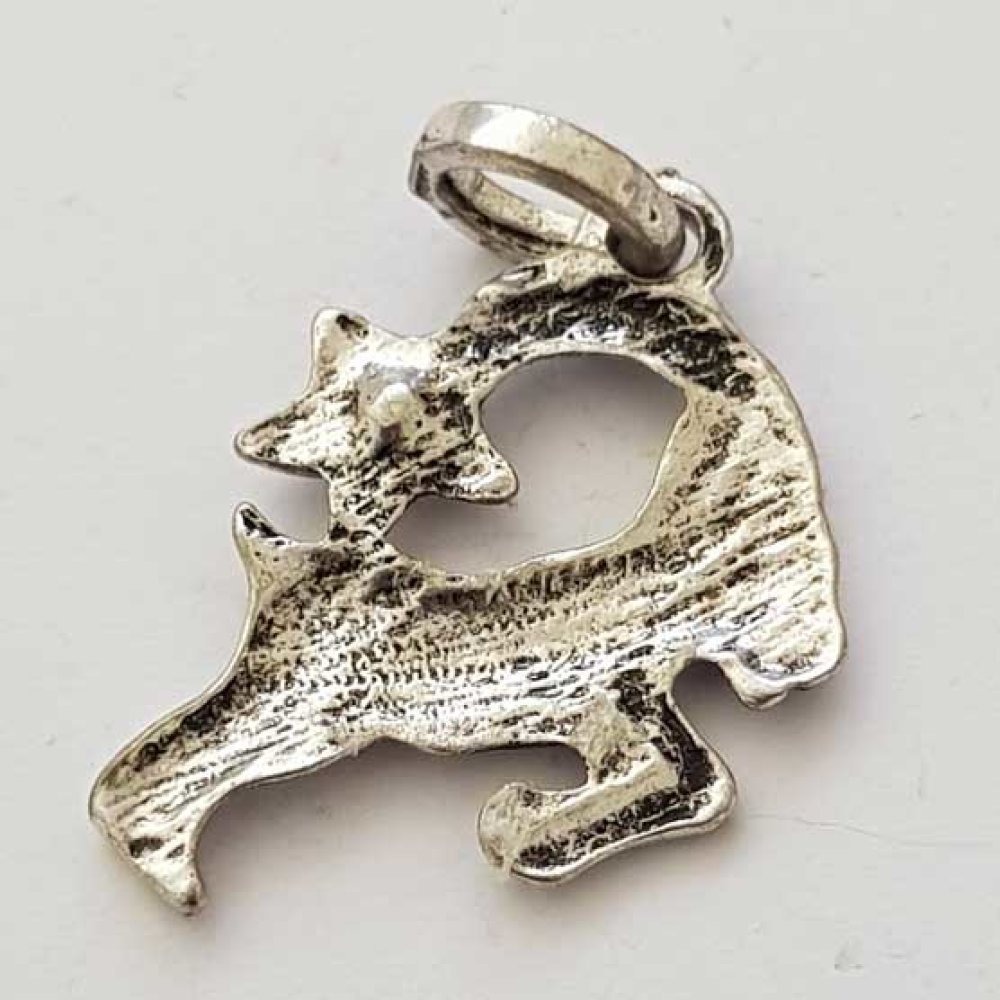 Sternzeichen Charm Steinbock Metall versilbert Nr. 03 mit Strasssteinen