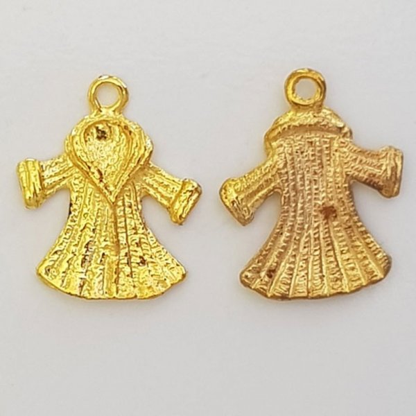 Charm Kleidungsst&uuml;ck Jacke Nr. 01 Vergoldet.