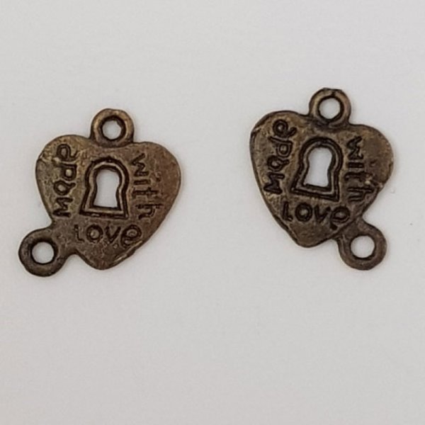 Charm Vorh&auml;ngeschloss Schloss Nr. 10 Kupfer