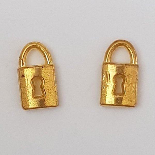 Breloque cadenas serrure N&deg;11 Dor&eacute;