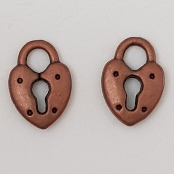 Charm Vorh&auml;ngeschloss Schloss Nr. 12 Kupfer