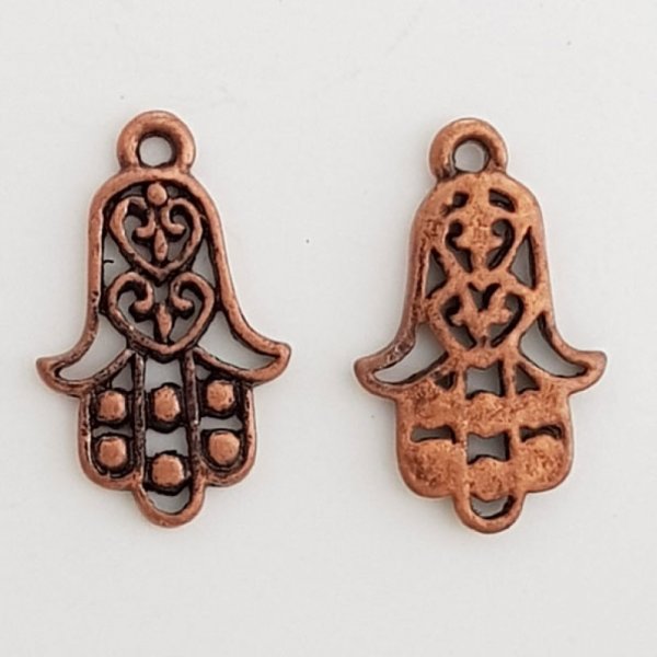 Hamsa Handform Charm N&deg;02 Bronze