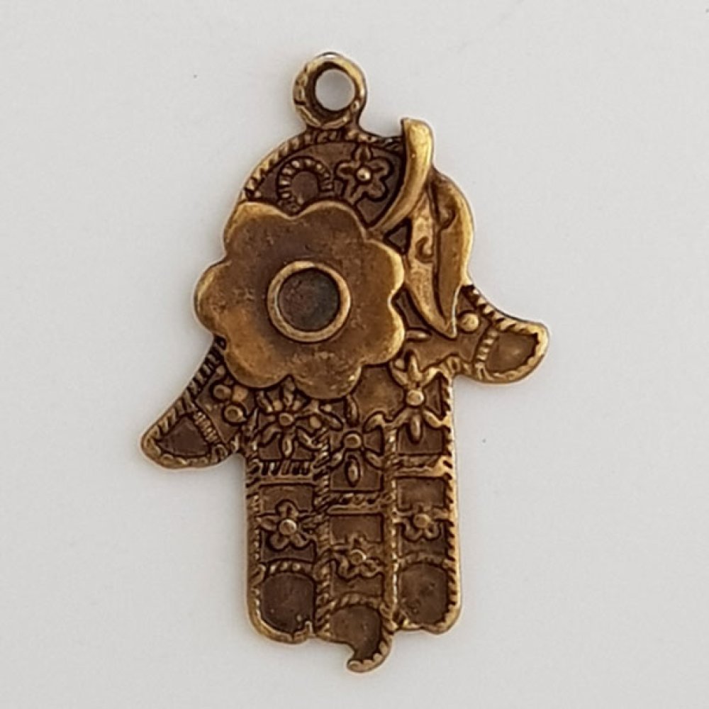 Hamsa Handform Charm Nr. 03 Bronze