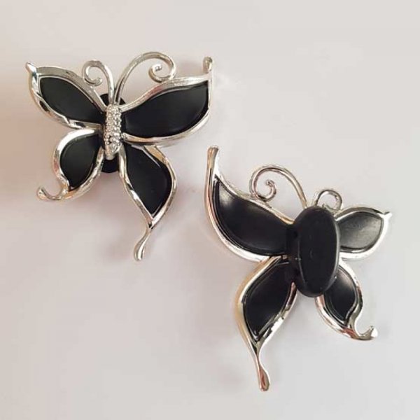 Breloque papillon N&deg;18 Noir