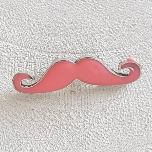 Breloque pendentif Moustache N&deg;17 Rose