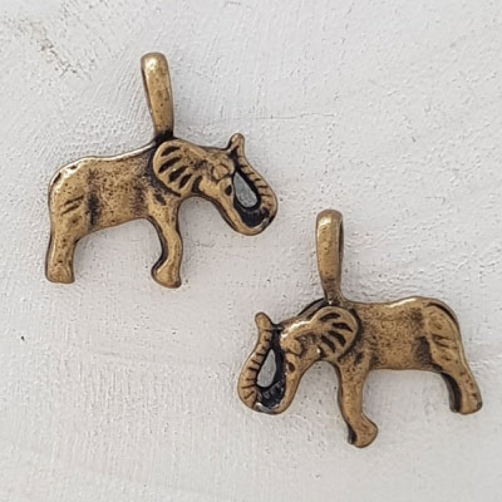 Elefant Charm Nr. 05 x 2 Stück