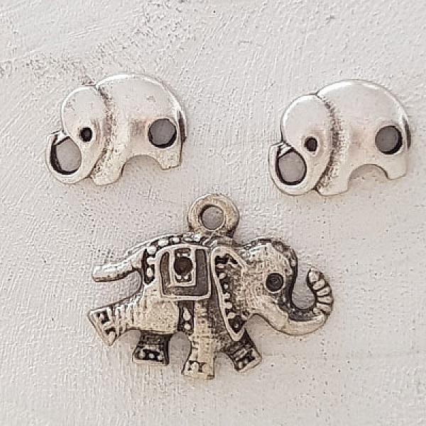 Elefant Charm Nr. 06 x 3 St&uuml;ck