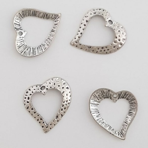 Breloques C&oelig;ur N&deg;13 02 Argent