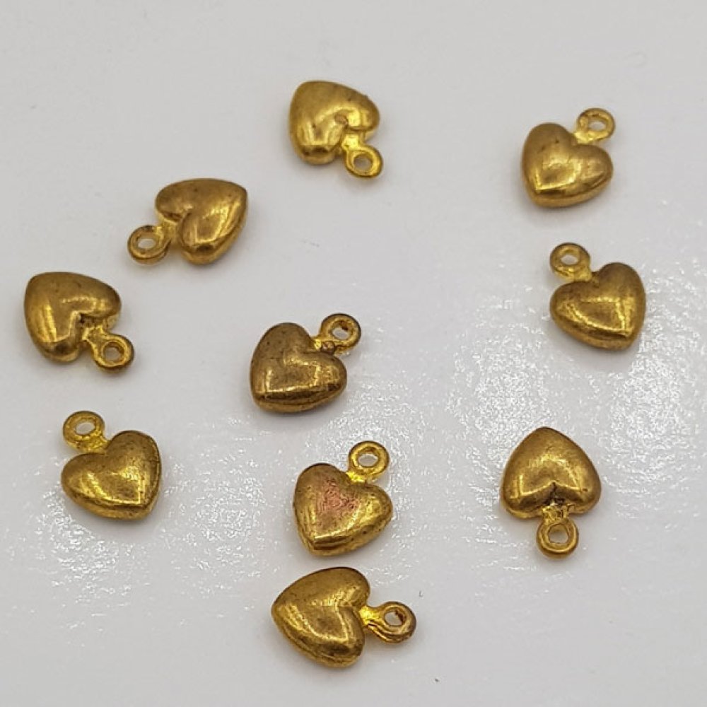 Herz Charms Nr. 37 Altgold