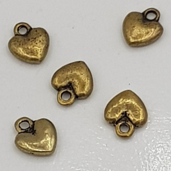 Herz Charms Nr. 38 Bronze