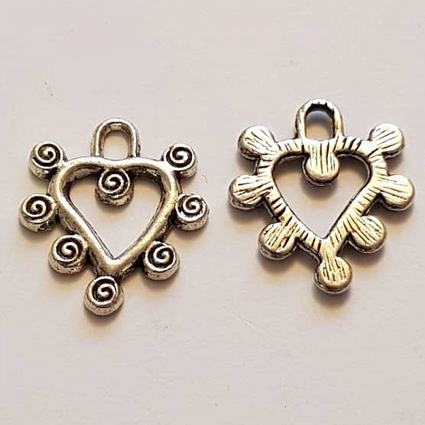 Breloques C&oelig;ur N&deg;57 Argent