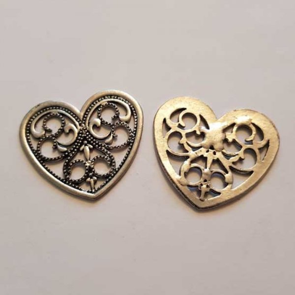 Breloques C&oelig;ur N&deg;65 Argent