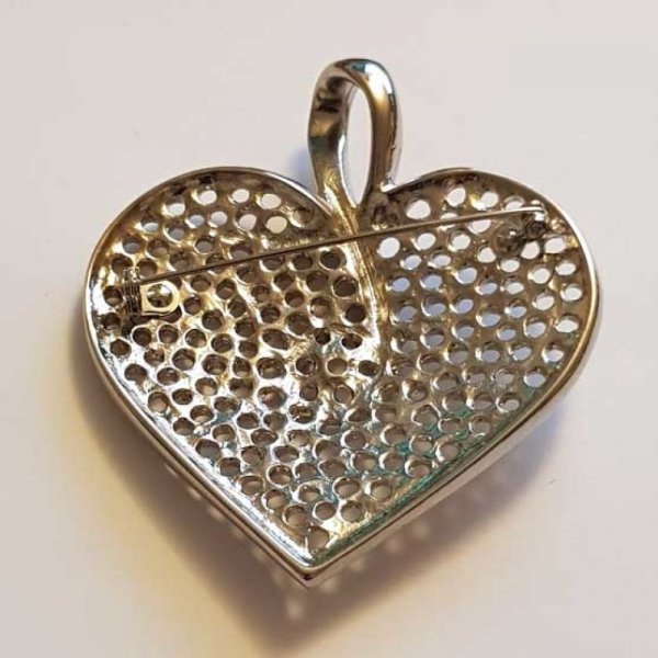 Breloques C&oelig;ur N&deg;86 Broche C&oelig;ur Argent