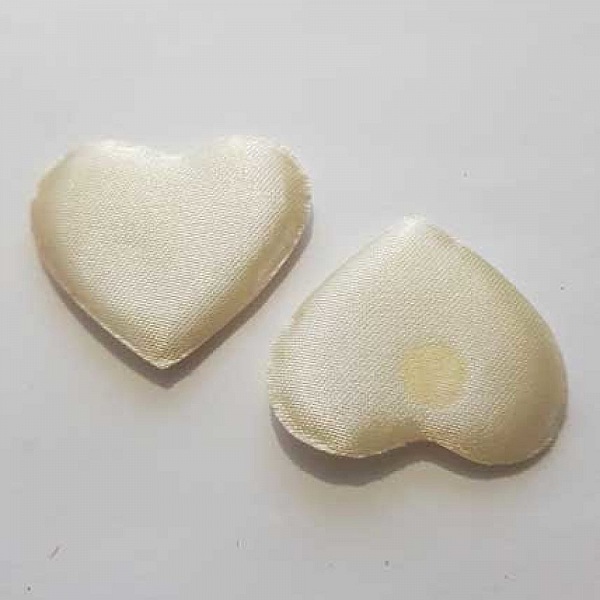 C&oelig;ur &eacute;cru tissus scrapbooking 50mm