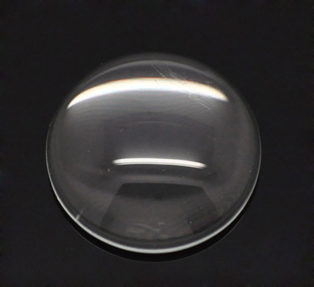 Cabochon Rund 14 mm aus transparentem Lupenglas Nr. 04