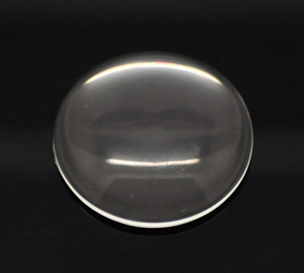 Cabochon Rond 35 mm aus transparentem Lupenglas Nr. 14