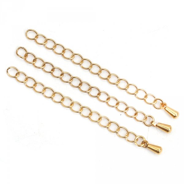 Verl&auml;ngerungskette f&uuml;r Halskette Edelstahlarmband 6 cm N&deg;03 Vergoldet