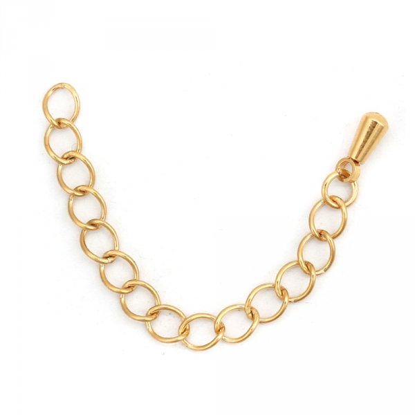 Verl&auml;ngerungskette f&uuml;r Halskette Edelstahlarmband 6 cm N&deg;03 Vergoldet