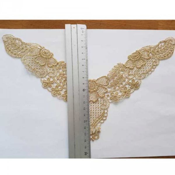 Guipure-Spitze Kragen Gold