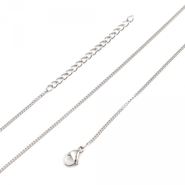 Halsband N&deg;05-02 aus rostfreiem Stahl Masche Pferd 45 cm