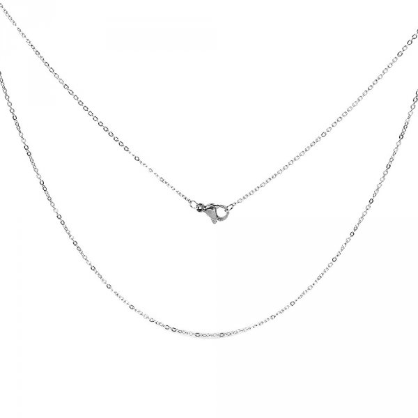 Halsband N&deg;06-00 aus rostfreiem Stahl Masche Forcat 46 cm