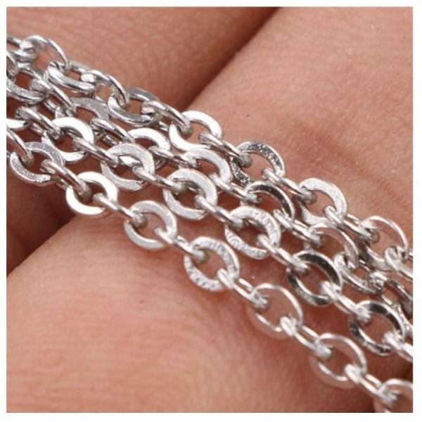 Halsband N&deg;08 aus rostfreiem Stahl 50 cm